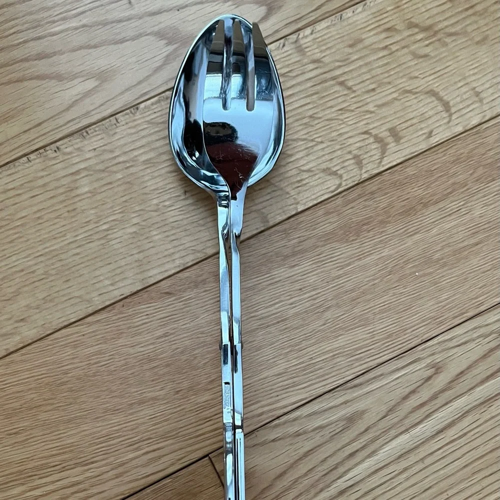 Bon Chef silver metal scissor salad tongs